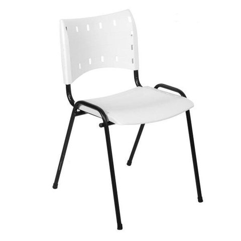 Cadeira de Escritório Iso Plastica Branca Home Office