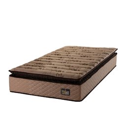Colchão Solteiro Espuma D33 Pillow Top Van Gogh Marrom Hellen - Suporta até 120kg por Pessoa - 1