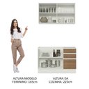 Ver imagem 5 de Armário de Cozinha Compacta 120cm Branco/Rustic Glamy Madesa 03