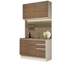 Ver imagem 3 de Armário de Cozinha Compacta 120cm Branco/Rustic Glamy Madesa 03