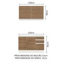Ver imagem 4 de Armário de Cozinha Compacta 120cm Branco/Rustic Glamy Madesa 03