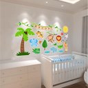 Ver imagem 2 de Adesivo Decorativo de Parede Safári com 19 Adesivos