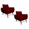 Kirt 2 Poltrona Decorativa Opala Suede Bordo Su Decor - 1
