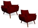 Ver imagem 1 de Kirt 2 Poltrona Decorativa Opala Suede Bordo Su Decor