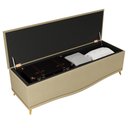 Ver imagem 3 de Cabeceira Cama Box Casal Queen 160cm Com Calçadeira Baú Imperial J02 Linho Areia - Mpozenato