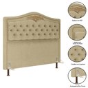 Ver imagem 4 de Cabeceira Cama Box Casal Queen 160cm Com Calçadeira Baú Imperial J02 Linho Areia - Mpozenato