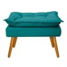 Puff Banqueta Decorativa Opala Suede Azul Turquesa Su Decor - 2