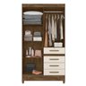 Guarda Roupa Sobral 110cm 4 Portas Castanho Wood Off White Moval - 3