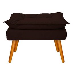 Puff Banqueta Decorativa Opala Suede Marrom Mescla Su Decor - 2