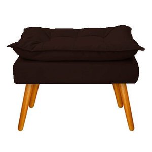 Puff Banqueta Decorativa Opala Suede Marrom Mescla Su Decor