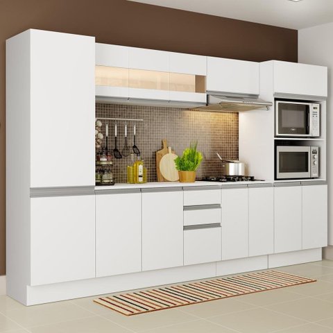 Cozinha Madesa Smart Modulada com Armário Balcão e Tampo