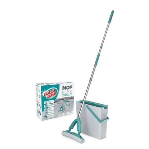 Mop Flex Rodo Com Balde Esfregão Lava E Seca Flash Limp 7092