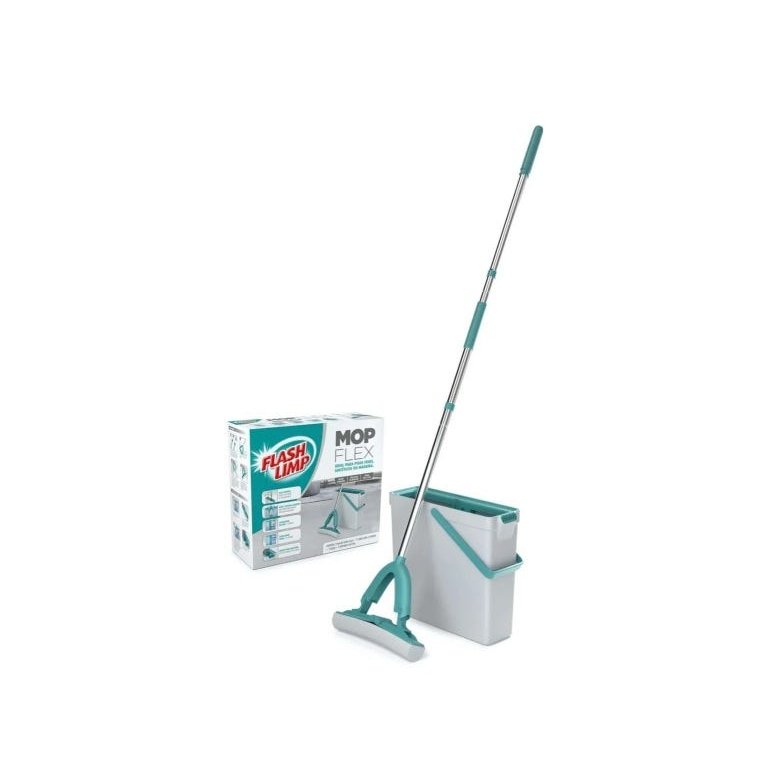 Mop Flex Rodo Com Balde Esfregão Lava E Seca Flash Limp 7092