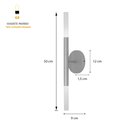Ver imagem 6 de Kit 2 Arandelas Luminária de Parede Tubo 2 Difusores Bronze