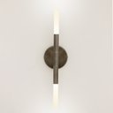 Ver imagem 3 de Kit 2 Arandelas Luminária de Parede Tubo 2 Difusores Bronze