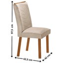 Ver imagem 4 de Conjunto Mesa de Jantar 180cm com 6 Cadeiras Estofadas Multimóveis Crrft-CON046 Madeirado/Off White