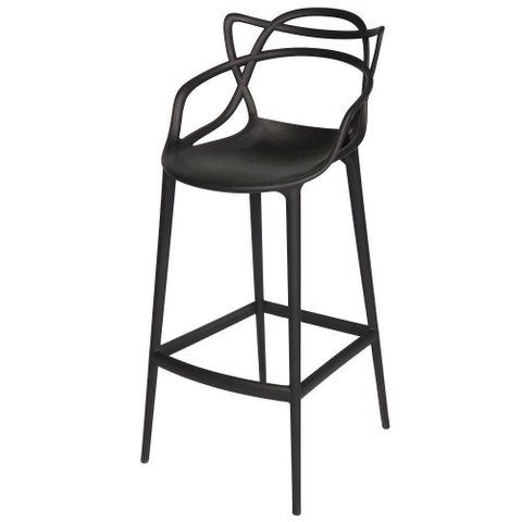 Banqueta Alta para Balcão Allegra Masters Preta Resistente