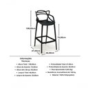 Ver imagem 4 de Banqueta Alta para Balcão Allegra Masters Preta Resistente