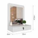 Ver imagem 3 de Penteadeira Suspensa com Espelho Maria Branco - Móveis Arapongas Branco