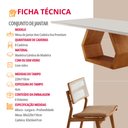 Ver imagem 6 de Sala de Jantar Mesa Ane 220cm Tampo Laqueado com Vidro Canto Moeda com 8 Cadeiras Eva Premium