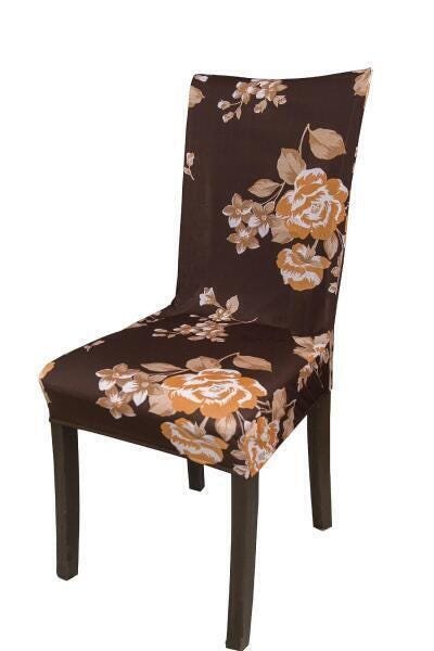 Capa Para Cadeira De Malha Kit Com 4 Peças Cor Flores Outono - 1