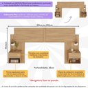 Ver imagem 3 de Cabeceira Casal/Queen com 2 Mesas de Cabeceira 232cm Multimóveis MP4325