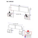 Ver imagem 4 de Cabeceira Casal/Queen com 2 Mesas de Cabeceira 232cm Multimóveis MP4325