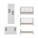 Ver imagem 3 de Conjunto de Quarto Serena 4 Portas 6 Gavetas MDP-MDF 62cm Branco