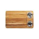 Ver imagem 1 de Prancha para Churrasco Teca 48x30cm com 2 Potes Inox - Stolf