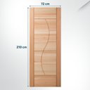 Ver imagem 2 de Folha de Porta Maciça em Eucalipto Acabamento Natural 210x72cm PM89 Evidence Cruzeiro Portas