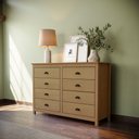 Ver imagem 1 de Cômoda Quarto Madeira Maciça 125cm 8 Gavetas Paladion F07- D'Rossi