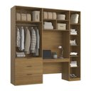 Ver imagem 6 de Guarda Roupa Modular 5 Portas com Mesa e Espelho Altezza Clean Freijó