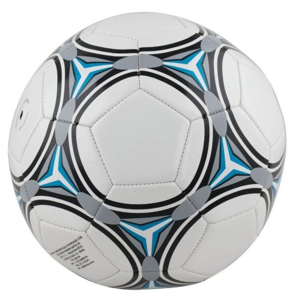 Bola De Futebol Semi Profissional Cinza E Azul BBR Toys - 1