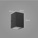 Ver imagem 2 de Arandela 1 Foco Média Alumínio Ext. Preto + Led A60 Br. Quente St2769