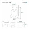 Tampa De Vaso Sanitário Poliéster Carrara Class Deca Branco - 4