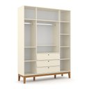 Ver imagem 2 de Guarda Roupa Infantil 4 Portas e 3 Gavetas Unique Off White/Eco Wood - Matic Móveis