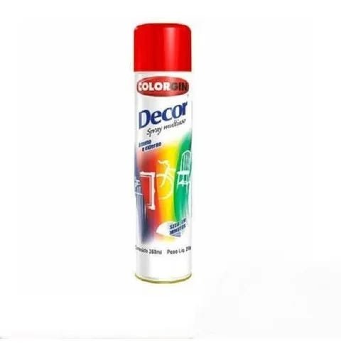 Tinta Spray Vermelho 360ml Multi-uso Decor Colorgin - 1