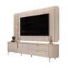 Bancada Rack com Painel Celine Off White com Led 2,41m Dj Móveis Dj Moveis - 3