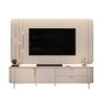 Bancada Rack com Painel Celine Off White com Led 2,41m Dj Móveis Dj Moveis - 2