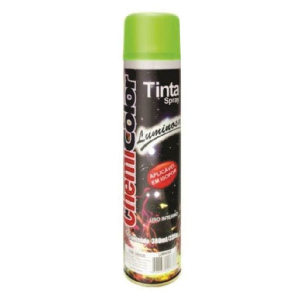 Tinta Spray Luminoso Verde 380ml Chemicolor - 1