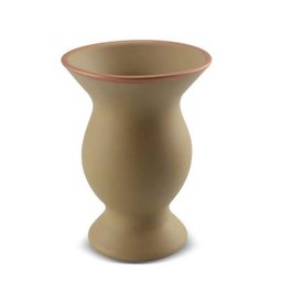 Cuia Chimarrão Tereré Cerâmica 350 Ml Ocre com Borda Dourada - 1