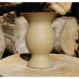 Cuia Chimarrão Tereré Cerâmica 350 Ml Ocre com Borda Dourada - 2