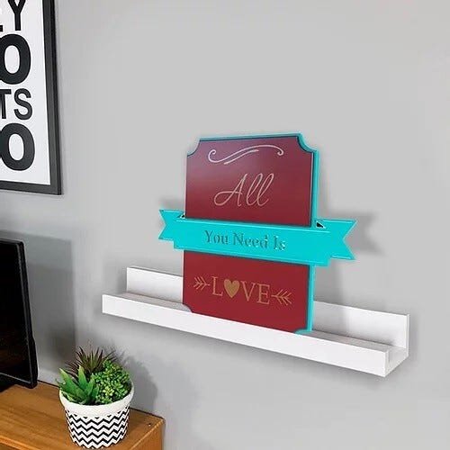 Placa |All You Need Is Love 3D Mdf - 33,4 X40 Cm - 2
