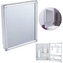 Ver imagem 1 de Armário Banheiro Espelheira Sobrepor e Embutir Branco C/Perfil de Alumínio 36x10x45cm 01 Porta Astra