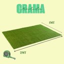 Ver imagem 3 de Tapete Retangular de Grama Sintética - 100x200cm, 22mm