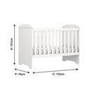 Ver imagem 3 de Berço Americano Mini Cama Mel com Colchão e Guarda Roupa Infantil Vittoria 6 Portas Branco - Móveis