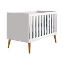 Ver imagem 2 de Jogo de Quarto para Bebê Completo 2 Portas Théo New Branco Fosco com Madeira - MoveisAqui