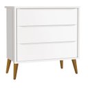 Ver imagem 4 de Jogo de Quarto para Bebê Completo 2 Portas Théo New Branco Fosco com Madeira - MoveisAqui