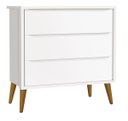 Ver imagem 4 de Jogo de Quarto para Bebê Completo 2 Portas Théo New Branco Fosco com Madeira - MoveisAqui