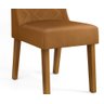 Kit 8 Cadeiras de Jantar Stela Madeira Ipê/Veludo Ocre Dj Moveis - 3